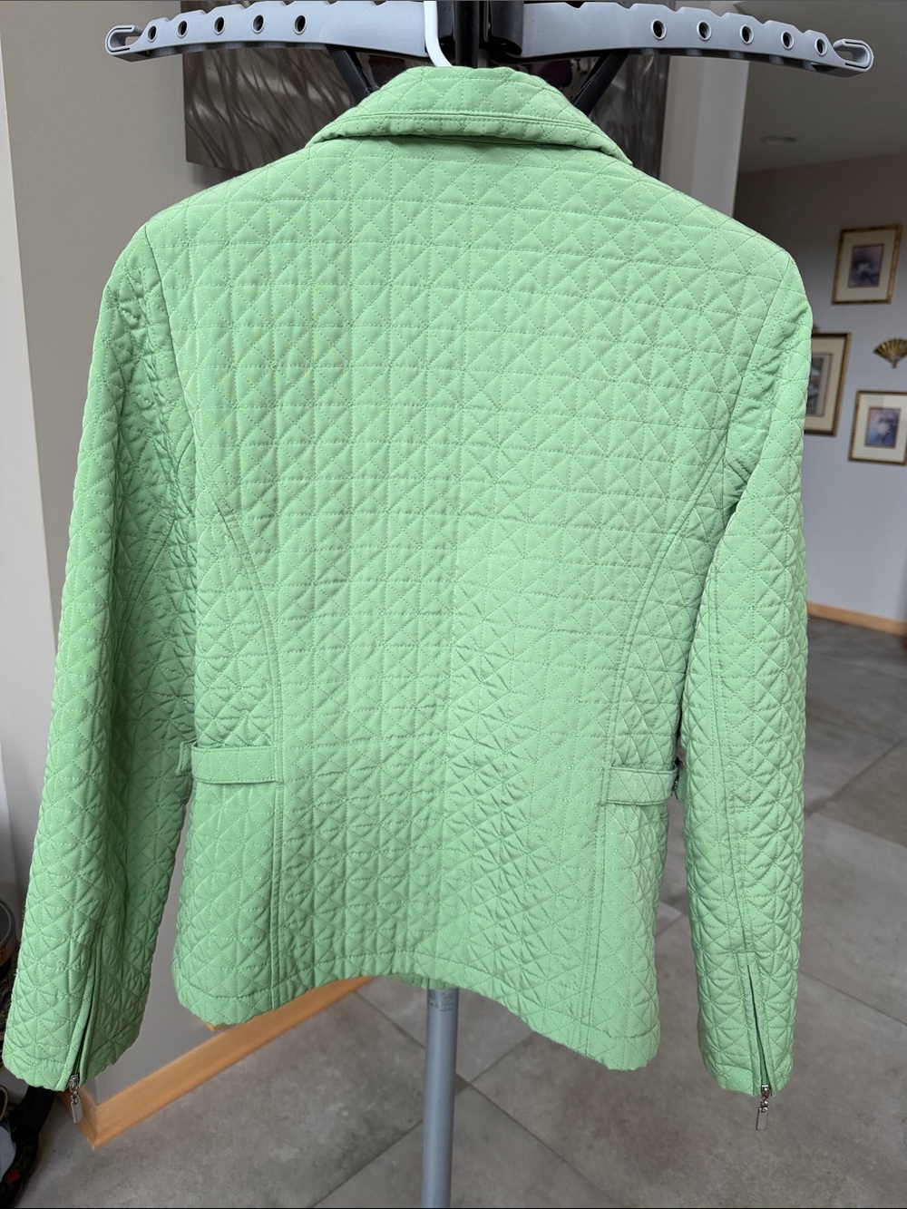 Gallery Light Green Quilted Zip-Front Women's Jacket - size S - Picture 6 of 13